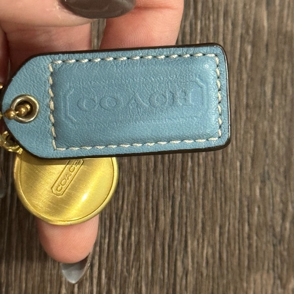 COACH Brown With Blue Signature Crossbody Handbag - Picture 2 of 14